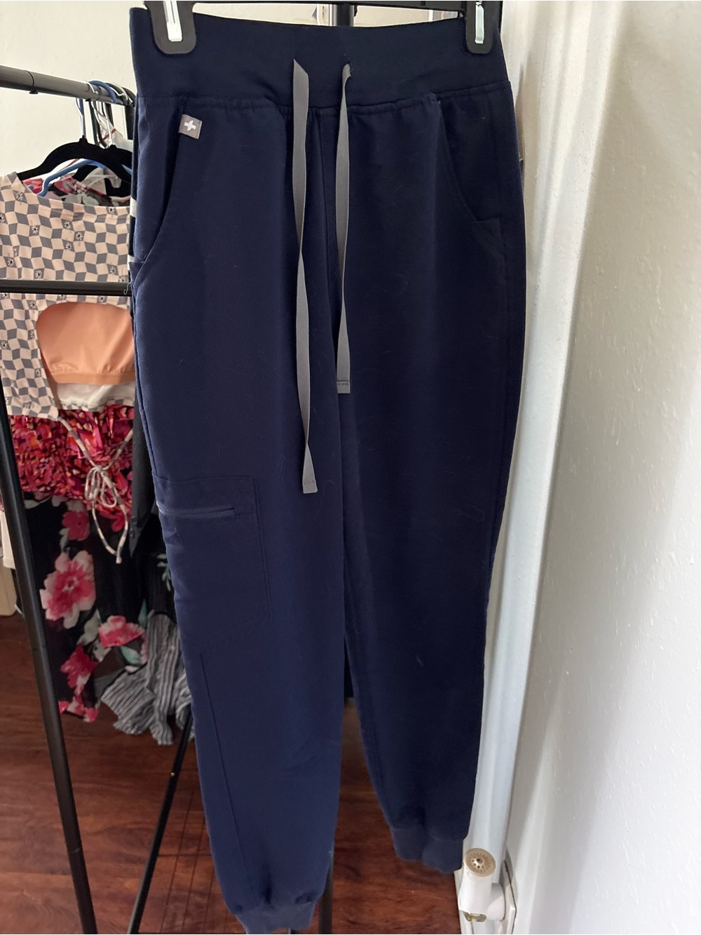 Figs Navy Utility Jogger Pants with Drawstring